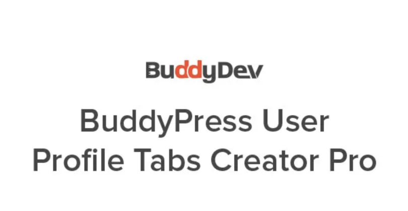BuddyPress User Profile Tabs Creator Pro
